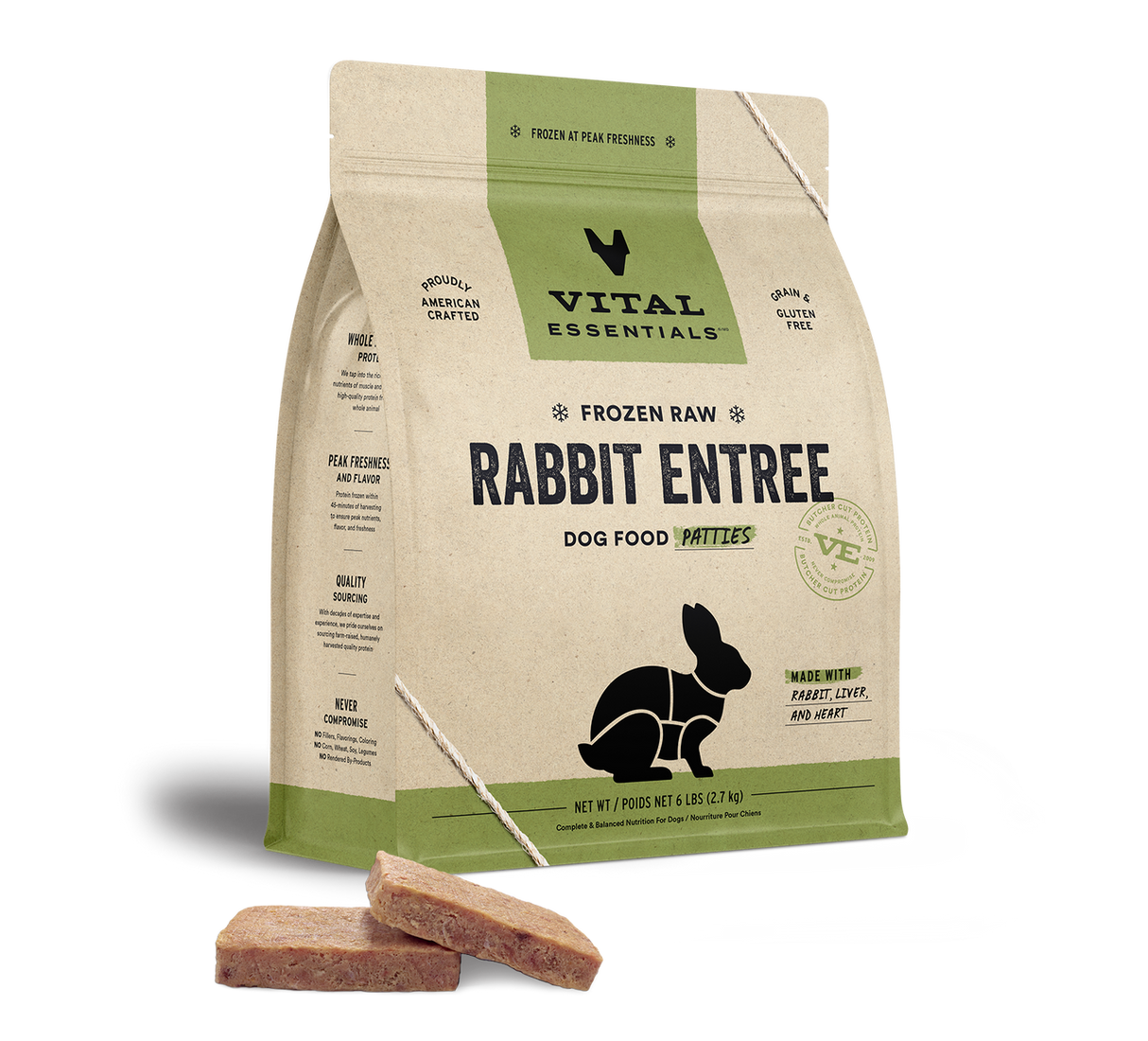 Vital Essentials Freeze-Dried Rabbit Bites Cat Treats 0.9 oz