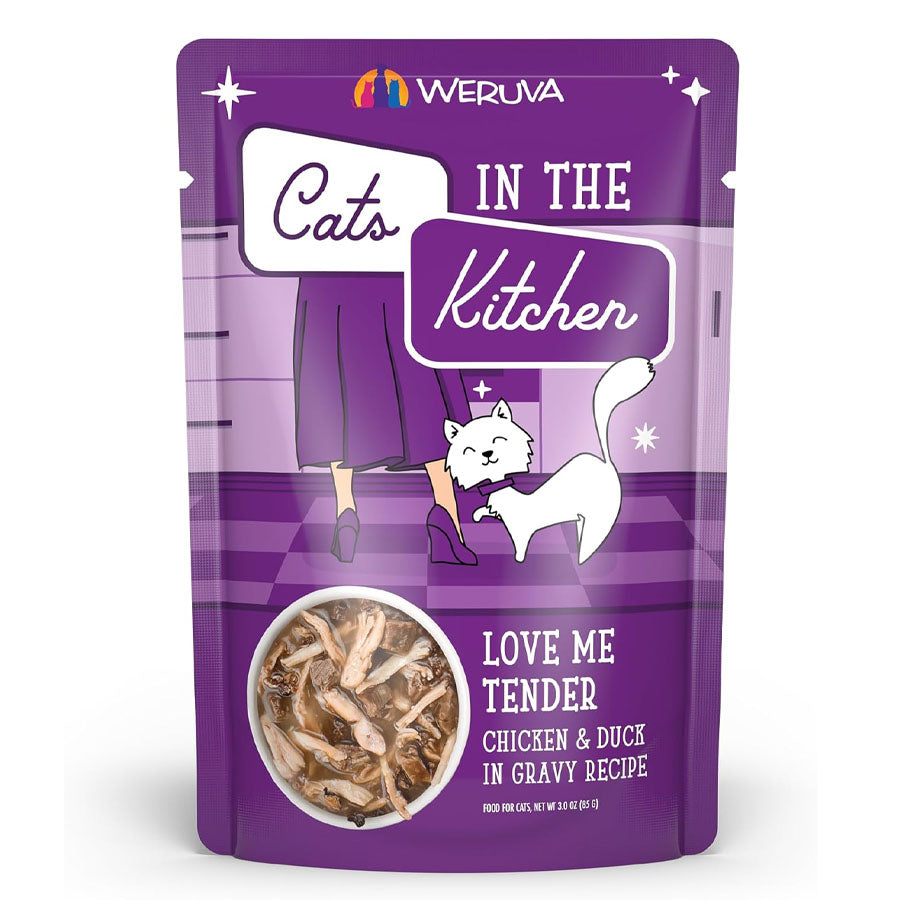 Weruva Cats In The Kitchen Love Me Tender Chicken and Duck In Gravy, 3oz Pouch