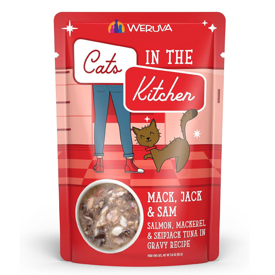 Weruva Cats In The Kitchen Mack, Jack & Sam, 3oz Pouch