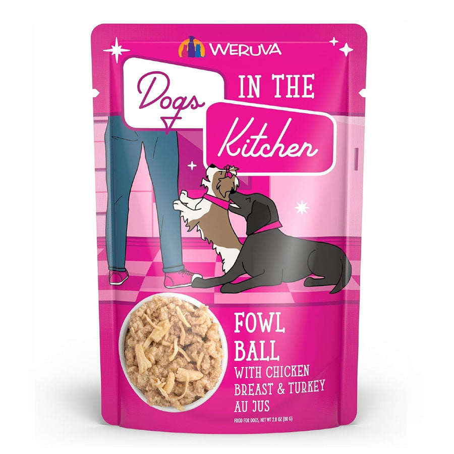 Weruva Dogs In The Kitchen Fowl Ball With Chicken Breast & Turkey