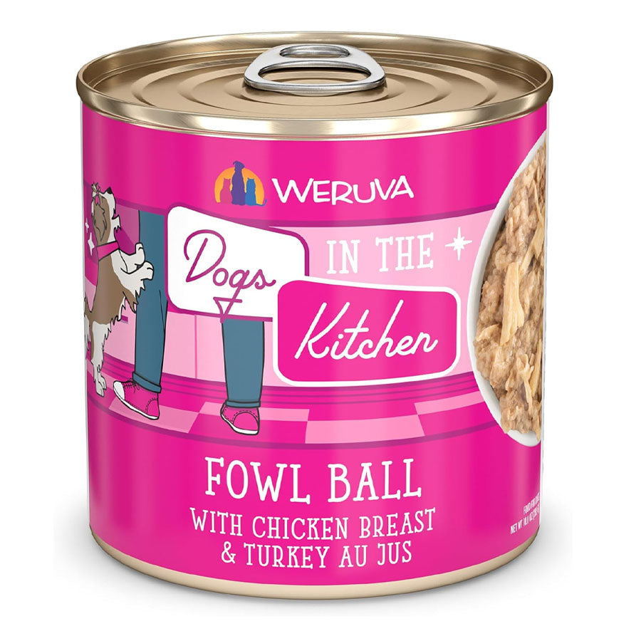 Weruva Dogs In The Kitchen Fowl Ball With Chicken Breast & Turkey