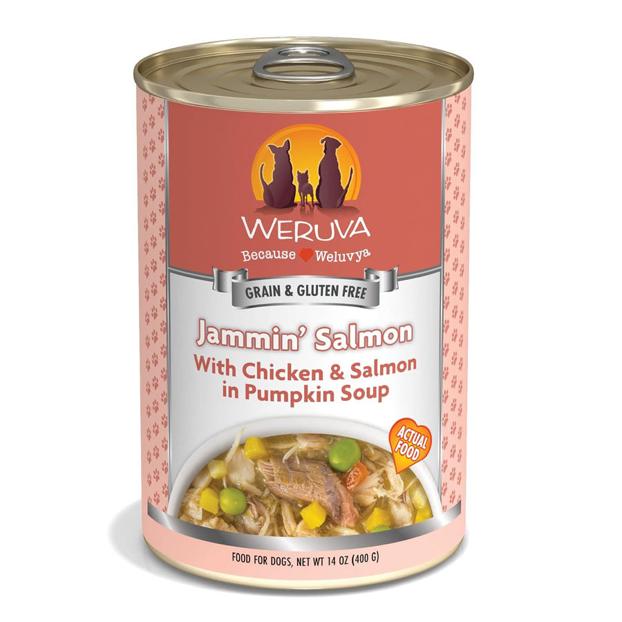Weruva Jammin' Salmon Chicken, Salmon and Pumpkin For Dogs, 14oz