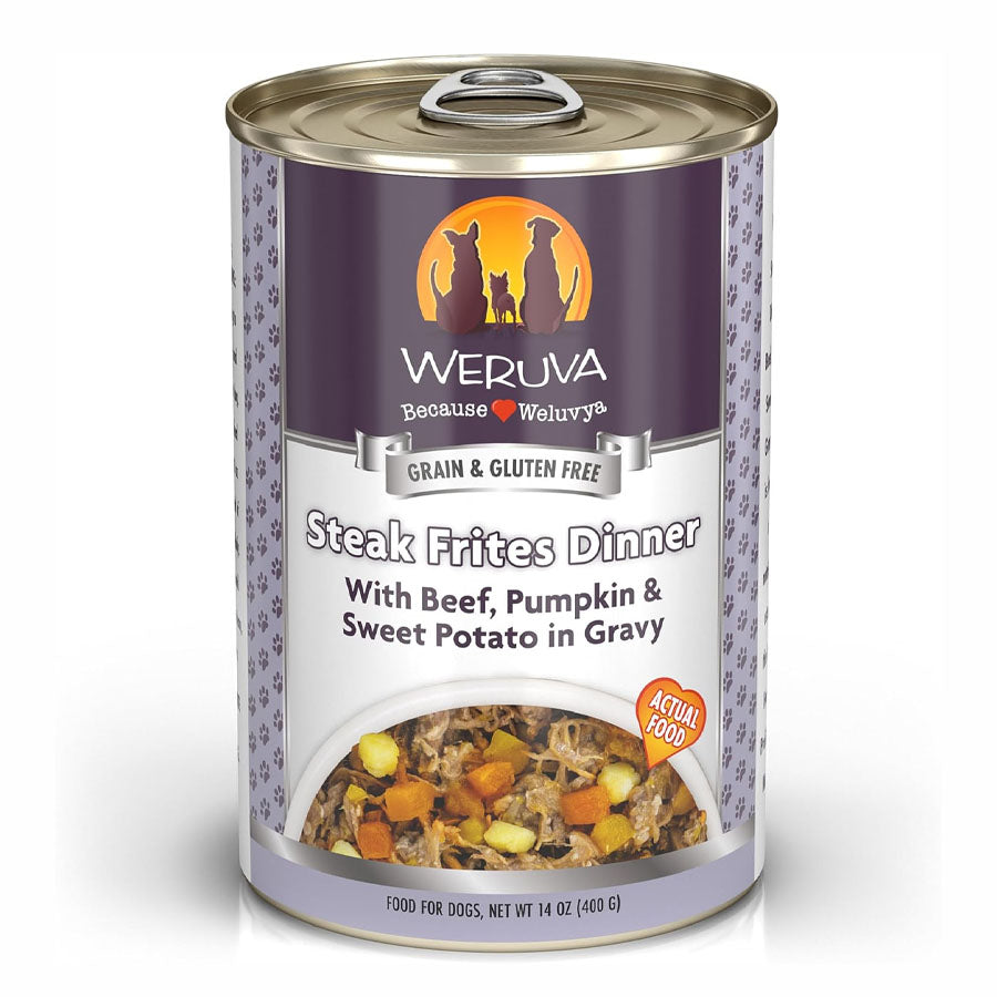 Weruva Steak Frites With Beef, Pumpkin and Sweet Potato For Dogs, 14oz