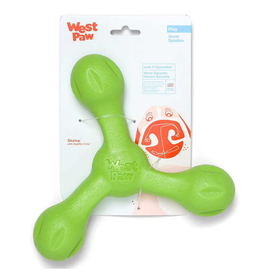 West Paw Skamp Dog Toy Green, L