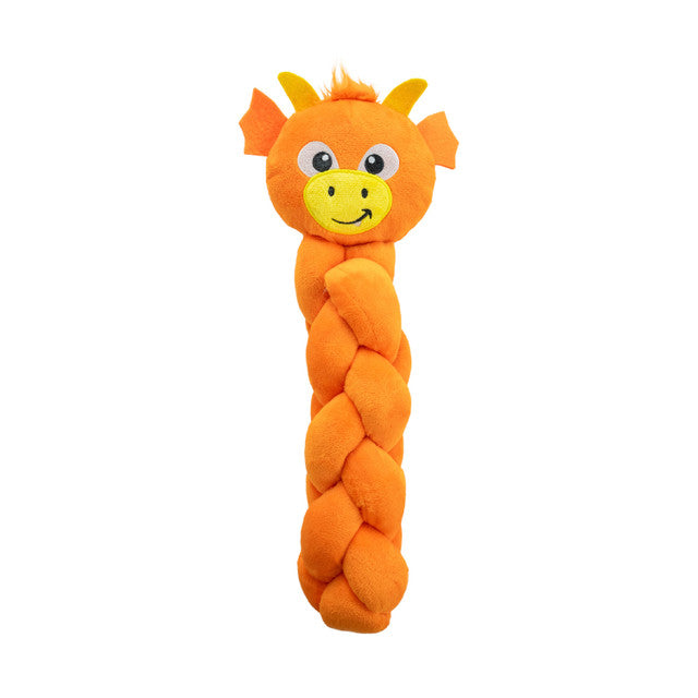 Nina Ottosson Twisterz Dragon TNT Interactive Plush Dog Toy Orange, L