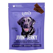 NutriSource Jivin' Jerky Beef, Salmon & Turkey, 4oz