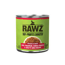 Rawz Shredded Beef & Goat Milk Canned Dog Food, 12.5oz