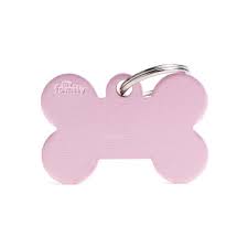 MyFamily Basic Aluminum Big Bone ID Tag, Pink