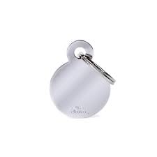 MyFamily Basic Chrome Small Circle ID Tag, Brass