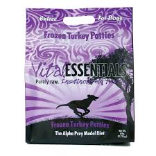 Vital Essentials Frozen Turkey Dog Patties, 6lbs