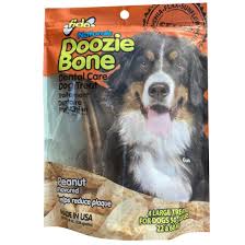 Fido Doozie Dental Bone, Peanut Butter, Large, 4pk