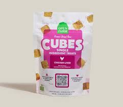 Open Farm Freeze Dried Single Ingredient Chicken Liver Treat Cubes, 3oz