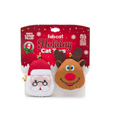 Fabcat Holiday Santa & Reindeer, 2pk