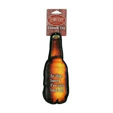 Territory Crunch Beer Bottle Dog Toy, 11"