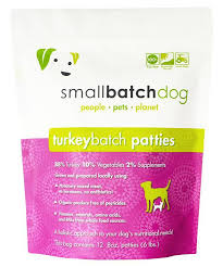 Small Batch Dog Frozen Turkey Patties, 6lbs
