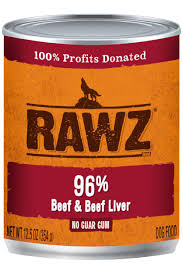 Rawz 96% Beef & Beef Liver Pate Canned Dog Food, 12.5oz