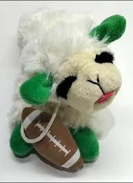 Multipet Tailgate Lamb Chop w/ Football Dog Toy, 6.5"