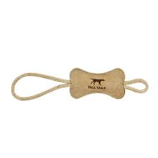 Tall Tails Natural Leather Tug Bone, 12"