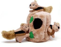 Outward Hound Squeakn' Animal Puzzle Squirrel 3pk