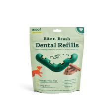 Woof Dog Bite N Brush Refills, 18ct