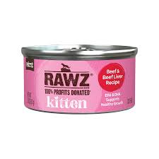 Rawz Kitten Beef & Beef Liver Canned Cat Food, 2.8oz