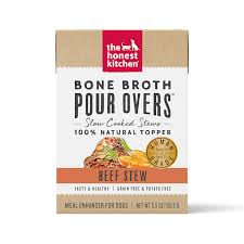 Honest Kitchen Bone Broth Pour Overs Beef Stew Dog Food Topper, 5.5oz