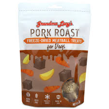 Grandma Lucy's Freeze Dried Meatball Pork Roast Treat, 3oz