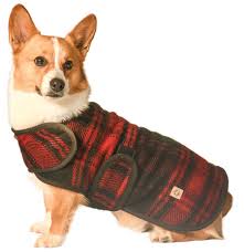 Chilly Dog Red Plaid Dog Blanket Coat, XS