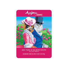 Rawz Aujou Tuna & Salmon Cat Food Pouch, 2.5oz