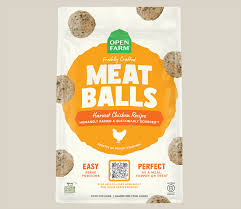 Open Farm Frozen Gently Cooked Harvest Chicken Meatballs, 14oz