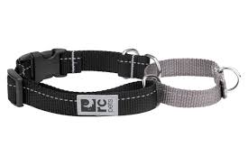 RC Pet Webbing Martingale Black Tec Collar, S