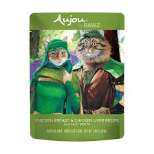Rawz Aujou Chicken & Liver Cat Food Pouch, 2.5oz