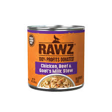 Rawz Stew Beef, Chicken & Goat Milk Canned Dog Food, 12.5oz
