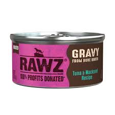 Rawz Minced Gravy Tuna & Mackerel Canned Cat Food, 3oz