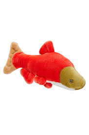 Fluff & Tuff Cedar Salmon Dog Toy