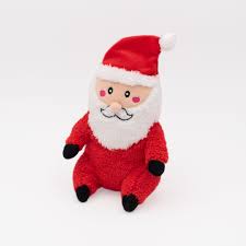 ZippyPaws Holiday Cheeky Chumz Santa Plush Dog Toy