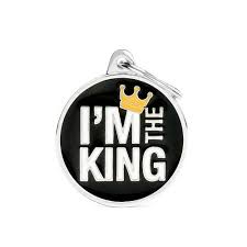 MyFamily Charms Big Circle I'm The King ID Tag