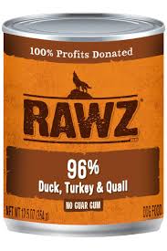 Rawz 96% Duck, Turkey & Quail Pate Canned Dog Food, 12.5oz