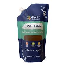 Nugget's Healthy Eats Frozen Bone Brew Broth Fish, 18 oz