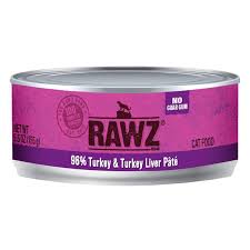 Rawz 96% Turkey & Liver Pate Canned Cat Food, 3oz