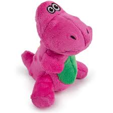 goDog Dinos T-Rex Just For Me Squeaky Plush Dog Toy Pink Mini