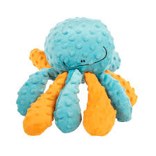 GoDog Crazy Tugs Octopus Squeaky Plush Dog Toy, L