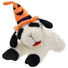 MultiPet Halloween Lamb Chop w/ Orange Witch Hat, 6.5"