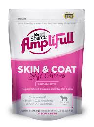 Nutrisource Amplifull Skin & Coat Soft Dog Chew, 12oz