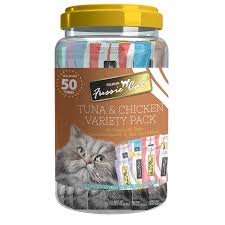 Fussie Cat Tuna & Chicken Puree 10 Flavors Variety Pack, 50ct