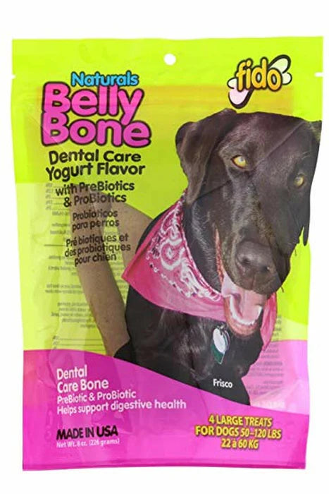 Fido Belly Dental Bones, Large, 4pk