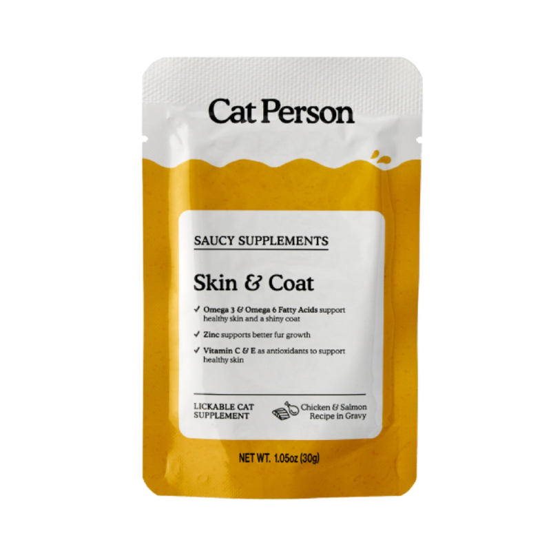 Cat Person Skin & Coat Pouch, Chicken & Salmon 1.05oz