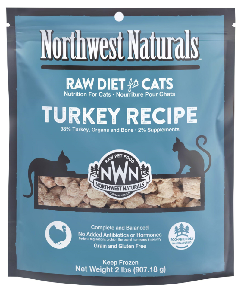 Northwest Naturals Raw Turkey Nibbles Cat Food, 2lbs