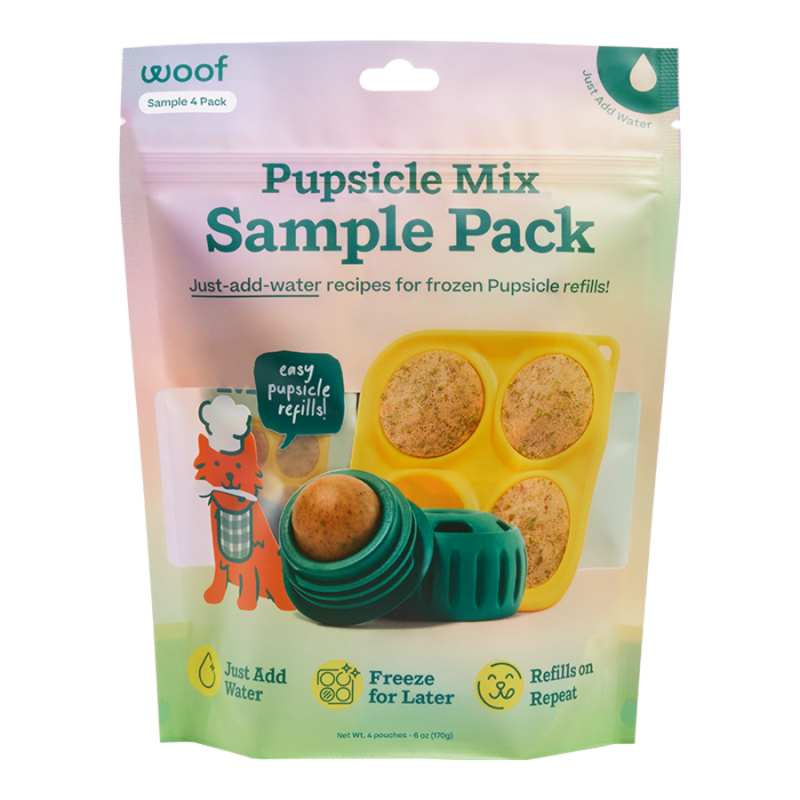 Woof Pupsicle Treat Mix, 4 Pack Sampler