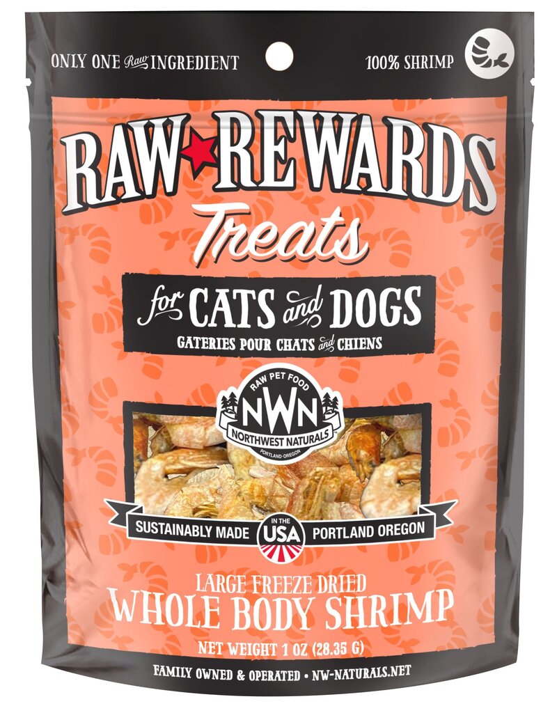 Northwest Naturals Raw Rewards Treats Shrimp, 1oz